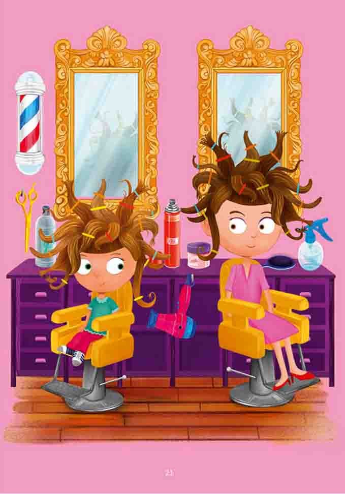 Illustratie bij het verhaal De dameskapsalon