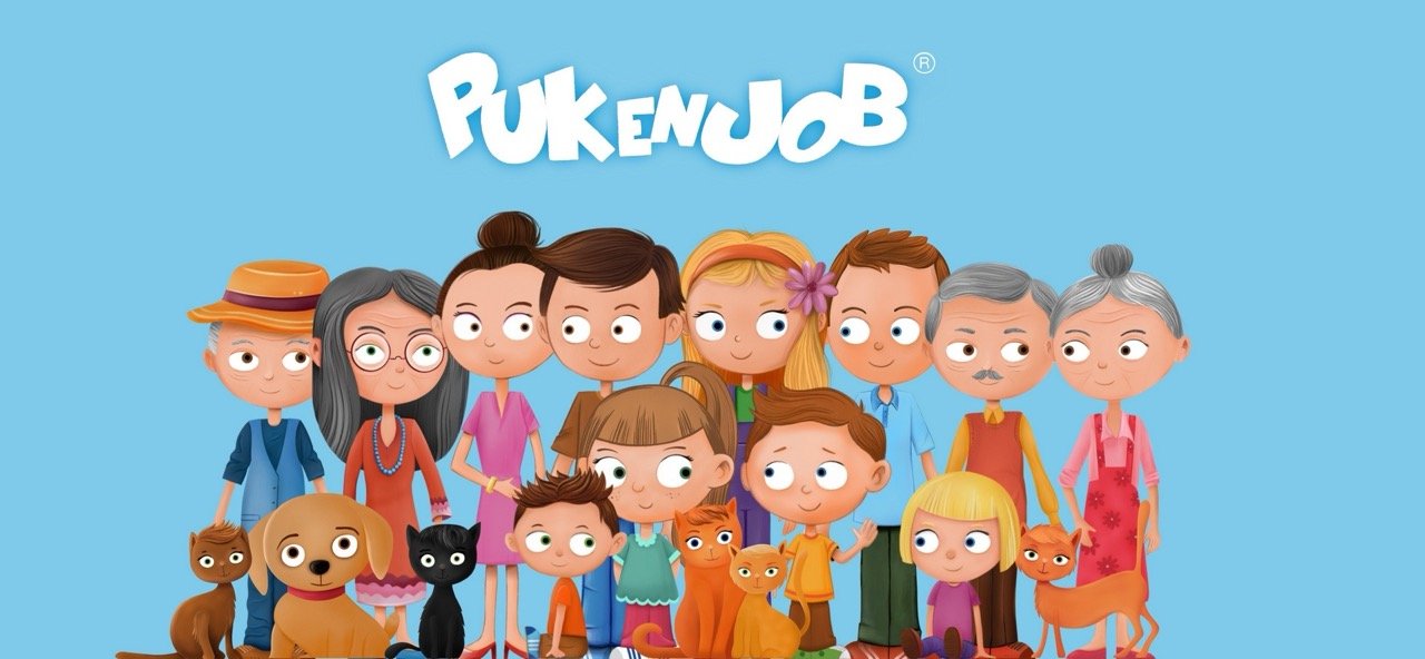 De personages uit de wereld van Puk en Job